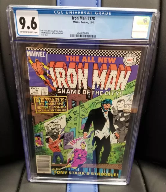 IRON MAN #178  Marvel Comics 1984 Newsstand CGC 9.6 Grade!