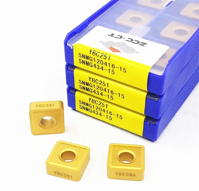 10pcs SNMG120416-15 YBC251 ZCC.CT CNC Carbide Inserts Original