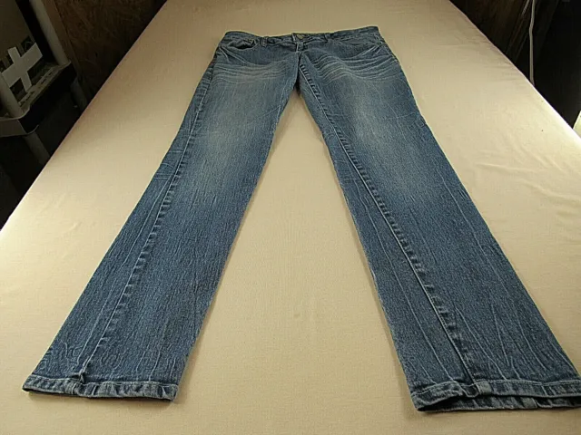 Zco Premium Jeans Women Jr 9 [ 33-34 Stretch Waist 32L ] Low Rise Straight