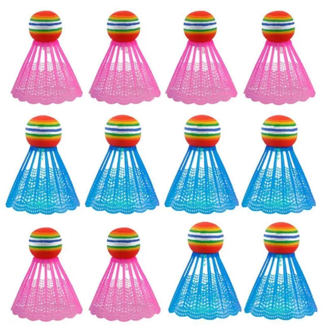 4Pcs/Set Outdoor LED Badminton Airshuttle Plastic Shuttlecock Wind