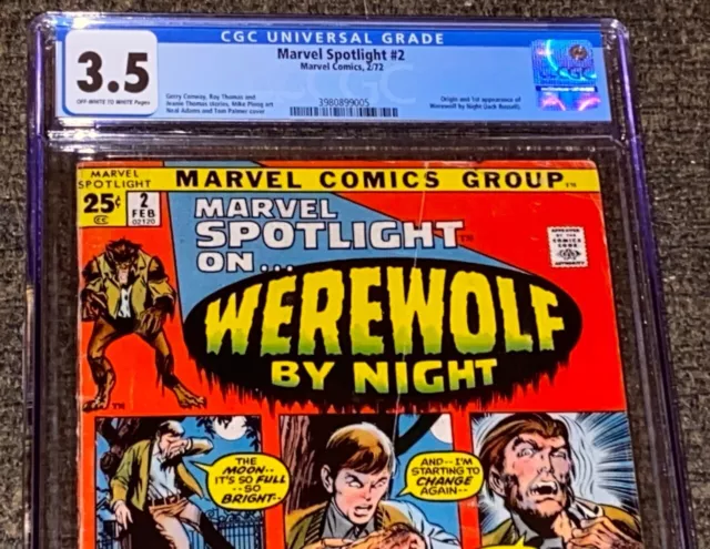 Marvel Spotlight #2 CGC 3.5 Origin/1st app. Werewolf by Night 1972 Disney+