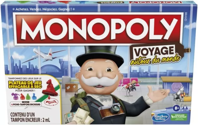 Jeu de société Monopoly Monde HASBRO Electronique Complet - SOS doudou