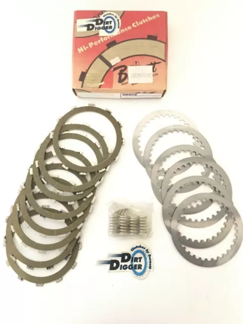 Kit Completo Dischi Frizione Guarniti+Nudi+Molle Barnett Per Kawasaki Kx 250 199