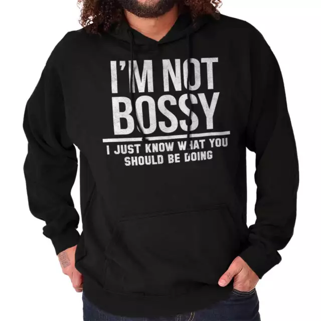 Not Bossy Funny Sarcastic Gym Workout Gift Adult Long Sleeve Hoodie Sweatshirt