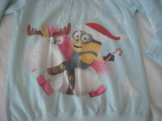 Next girls minions unicorn sweatshirt Christmas jumper 10 years 2