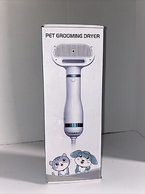 Portable 2in1 Pet Hair Dryer Hot Air Blower with Slicker Brush Dogs Cat Grooming