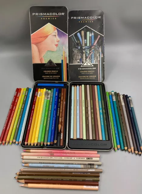 50 Prismacolor Colored Pencils 10 NEW, 40-Sharpened