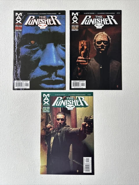 THE PUNISHER # * Marvel Comics Lot * MAX - 2004 - 8 11 12 NM/ NM-