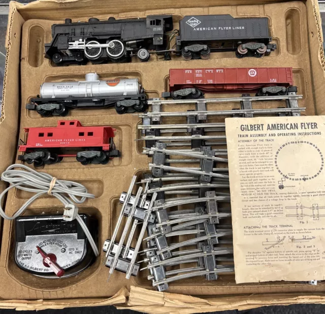 Vintage Train Set - 1957 American-Flyer Gilbert 20123 W/. Instructions $