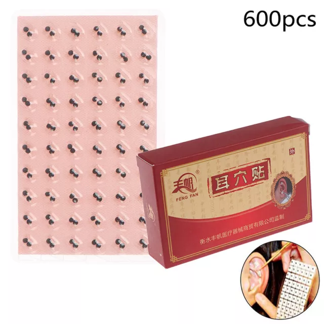 600Pcs/lot Double Grain Ears Stickers Acupuncture Ear Massage Press Seeds N_tu