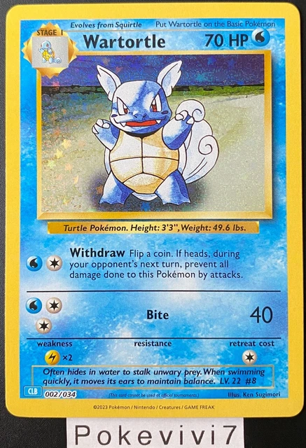Wartortle – 002/034 – CLB – Inglés – HunterCard TCG