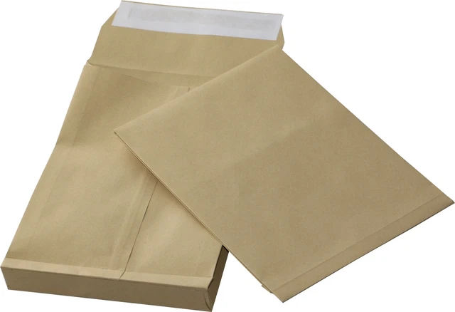 100 pz. borse pieghevoli B5 marrone 120 gr buste spedizione 30 mm custodia pieghevole per lettera