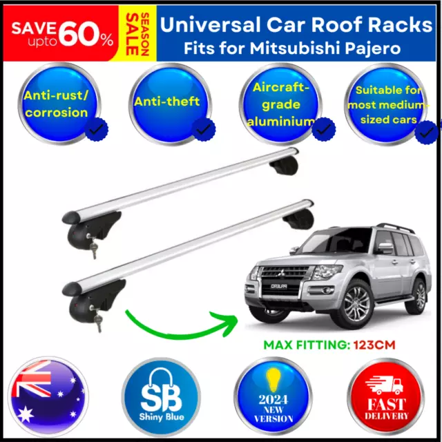 Roof Racks | for Mitsubishi Pajero | Fits factory rails 1999-2021 Car Top Bars