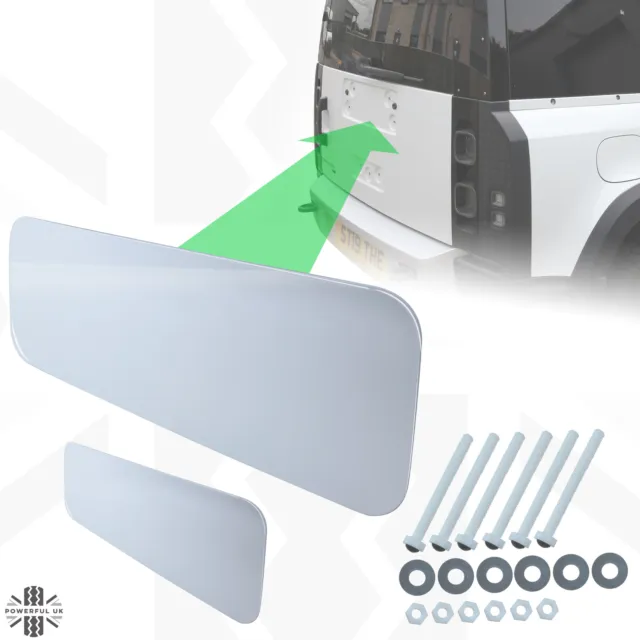 Spare Wheel Delete Cover Panels in Fuji White for Land Rover Defender L663