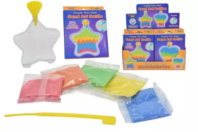 Bottle Sand Art Kit Kids Girls Craft DIY Hobby Set Actiivty Christmas Gift Party