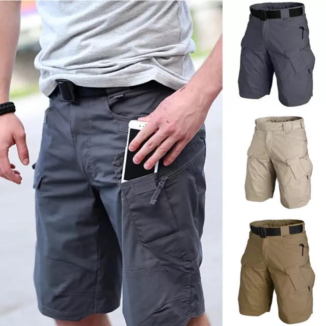 Waterproof Mens Cargo Shorts Relaxed Fit Work Hiking Anti-tear Tactical Shorts