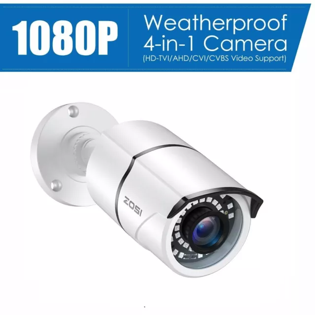 Zosi 1080P Cctv Camera 4In1 2Mp Full Hd 120Ft Ir Exir Night Vision Uk Outdoor