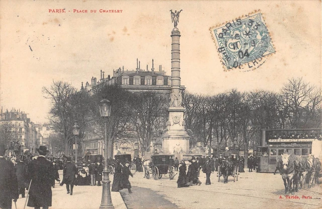 Cpa 75 Paris Place Du Chatelet