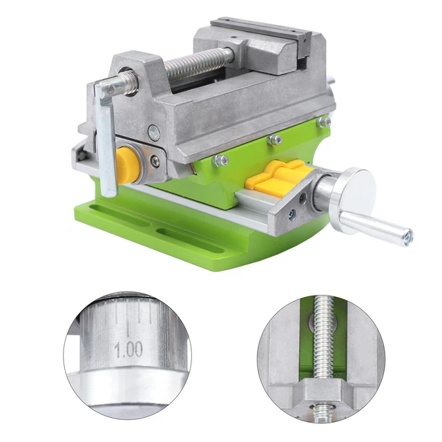 2 Way 3'' Drill Press X-Y Compound Vise Cross Over Slide Mill Milling Vice Table
