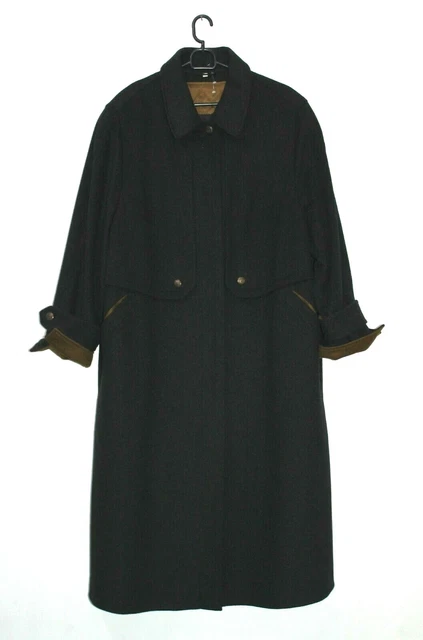 VINTAGE MARCONA ALPEN LODEN Italy Wool Womens Coat Black Overcoat