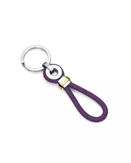 Llavero Viceroy Acero y Piel Trenzado Morado Air 6470l01019