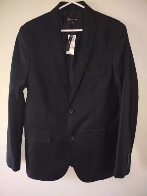 INC International Concepts Men Milan Slim Fit Black Jacket Blazer Medium NWT