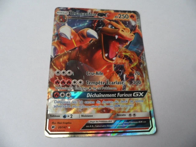 CARTE POKÉMON DRACAUFEU PV 250 GX 20/147 EUR 14,00 - PicClick FR