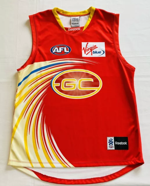 GOLD COAST SUNS Football Club AFL Reebok On-Field Inaugural Home Guernsey XL #91