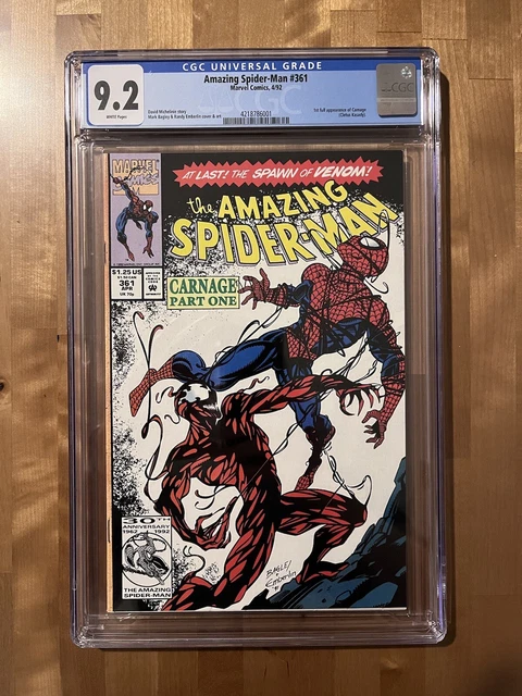 Marvel Amazing Spider-Man #361 (1s Print - CGC 9.2). Carnage 1st Appearance!