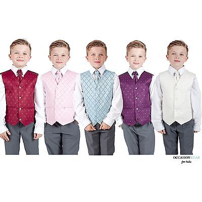 Boys Suits Waistcoat Suit Wedding Pageboy party outfit grey Baby Suit 5 Colours