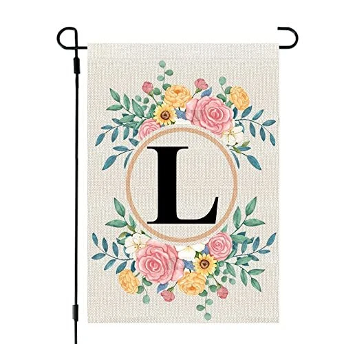 Monogram Letter Garden Flag, Monogram Garden Flag, Personalized Garden Flag,
