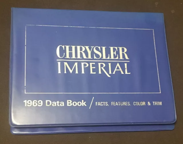 1969 Chrysler Imperial Data Book Color and Upholstery Dealer Album LeBaron Crown