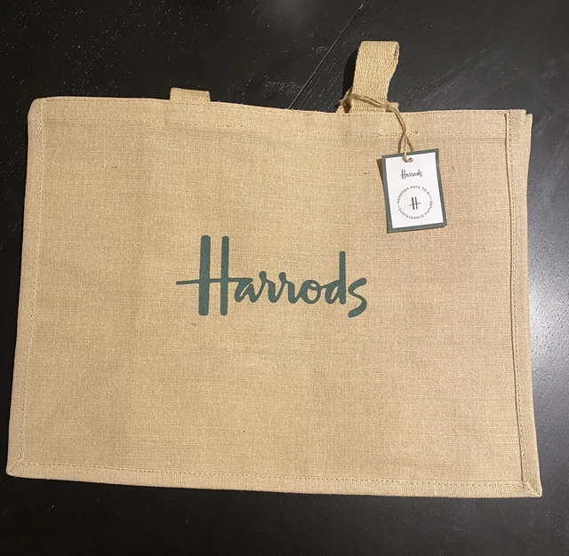 Harrods jute shopping bag clearance