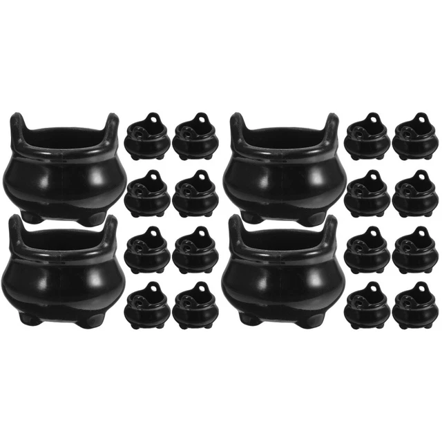 20 Pcs Miniature Witch Cauldron Mini Cauldron Model Halloween Mini Cauldron