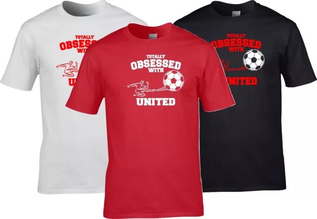 Manchester Football - Totally Obsessed With United Funny Gift T Shirt S - 5XL