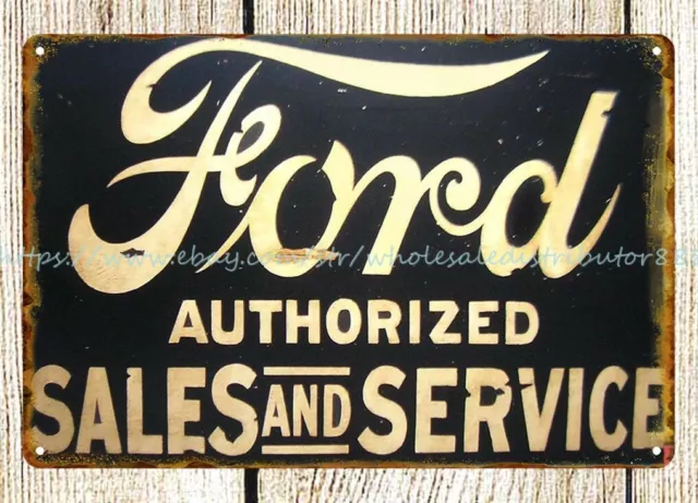 Ford parts and service metal tin sign nostalgic garage shop wall art bedroom