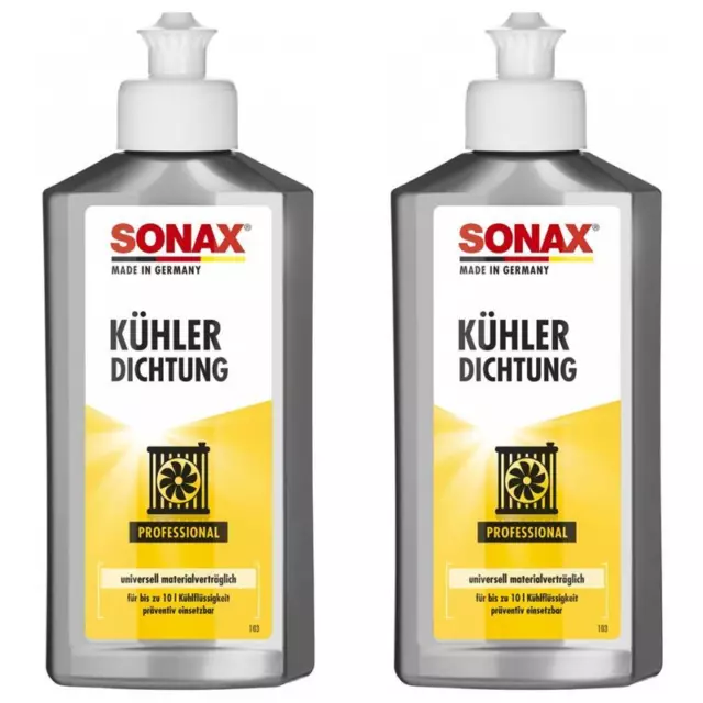 2 x SONAX Kühler Dichtung 250 ml  Schlauchdicht Kühlerdichtmittel Kühlerdichtung