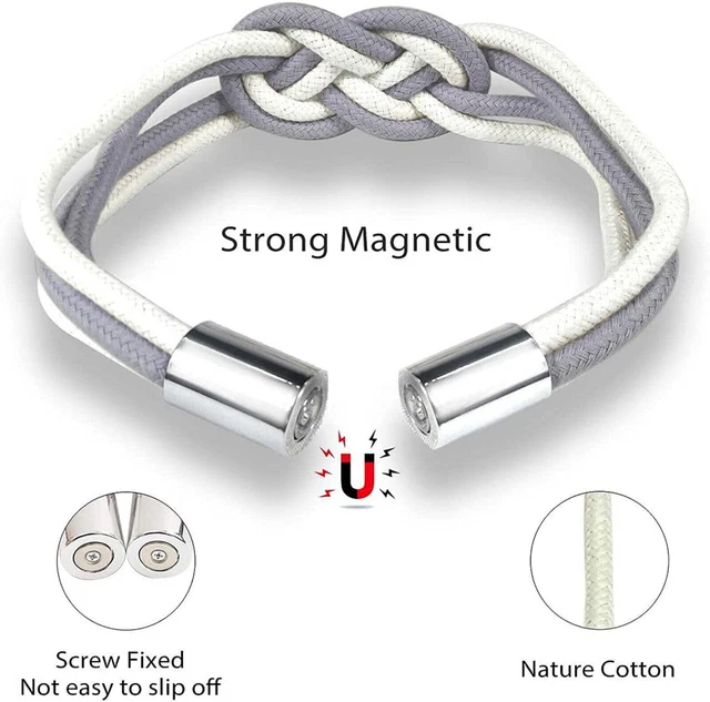 Beautiful Weave Rope Knot Curtain Holdbacks Tiebacks Grey and White pack of 1 3