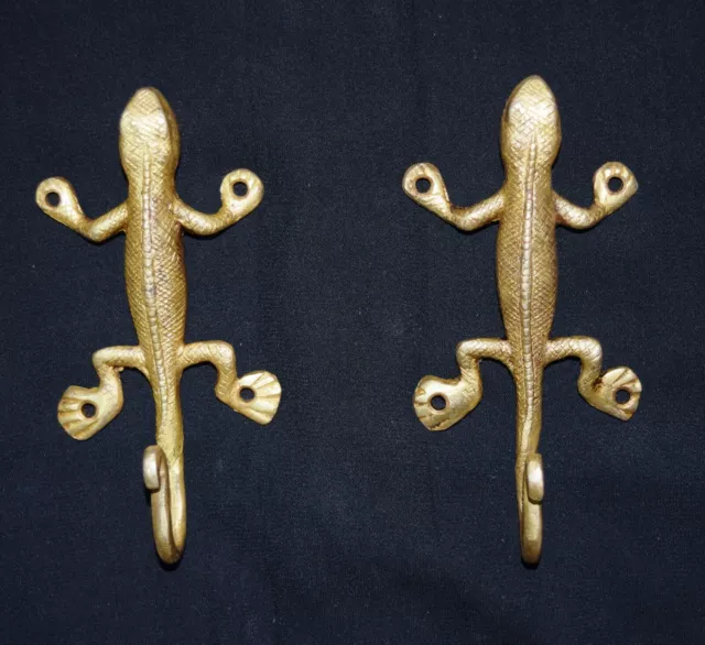 Lizard Shape Hook Brass Handmade Pony Head Towel Hanger Kitchen Washroom Ware MG