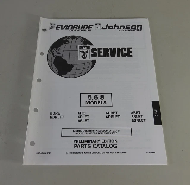 Manuel D'entretien OMC Evinrude 1999 - Moteurs 5 à 15 CV 4 Temps - Occasion