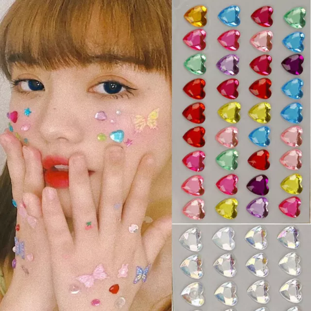 Kaufe Abziehbilder Augenbrauen 3D Diamant Gesicht Juwelen Strass Aufkleber  DIY Nagelaufkleber Lidschatten Aufkleber