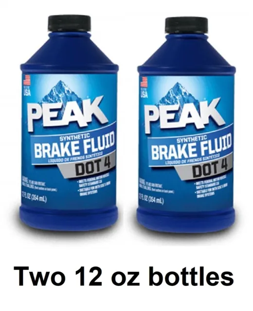 Two bottles of Synthetic Brake Fluid  - DOT 4 for 2006 and up - 12 ounce bottles