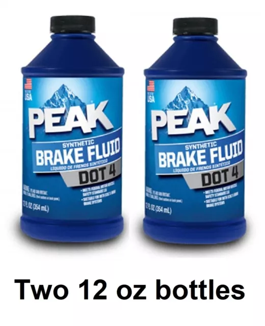 Two bottles of Synthetic Brake Fluid  - DOT 4 for 2006 and up - 12 ounce bottles