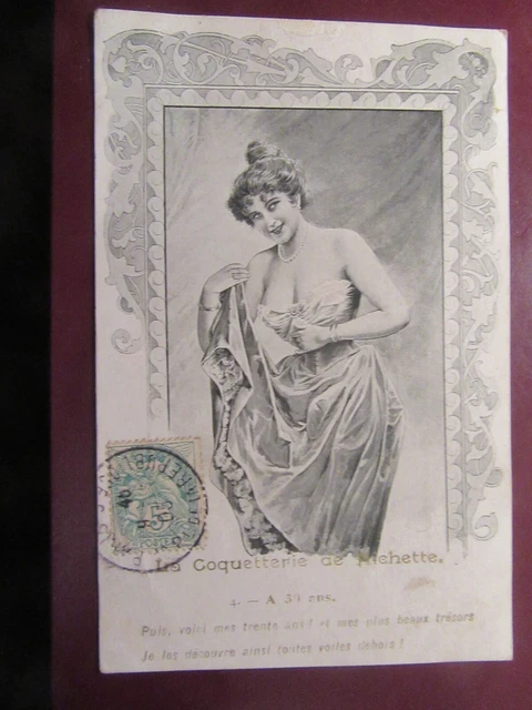 CARTE POSTALE ANCIENNE "La Coquetterie de Nichette