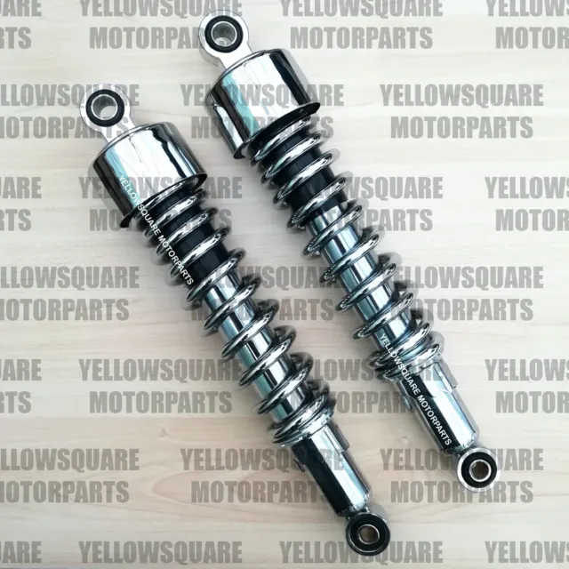 Rear Shock Absorbers Kawasaki KL250 KH400 KH500 H1 Shocks Chrome 325mm Pin/Pin