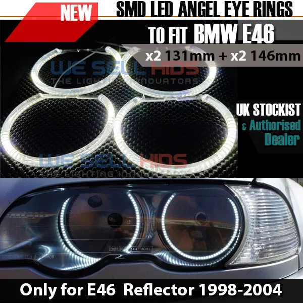 SMD ANGEL EYES Bmw E46 Compact Aucun Projecteur / Kit Reflecteur Anneaux  Halo 00 - 06 EUR 56,15 - PicClick FR