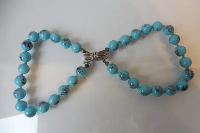 Bracelet, Turquoise -perlen/Boules, Très Belle , vieux Türkis-doppelarmband, 835 2