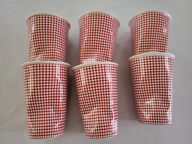 Coffret Revol De 6 Tasses à Café / Gobelets Froissés Cappuccino – 18 Cl, Neuves