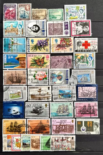 Lot of 39 stamps UK GB British Colony Bermuda used Lot 5