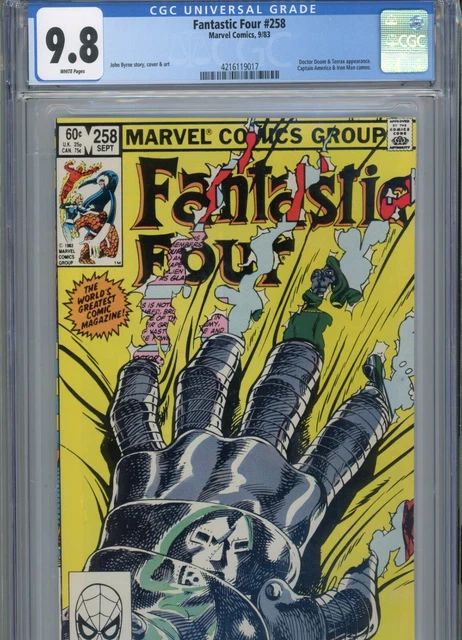 Fantastic Four #258 Mt 9.8 Cgc White Pages Byrne Story Cover And Art Dr. Doom Ap